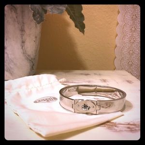 Silver Fossil Turn-lock Bracelet